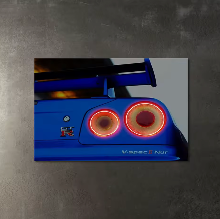 Nissan R35 GTR Led Poster