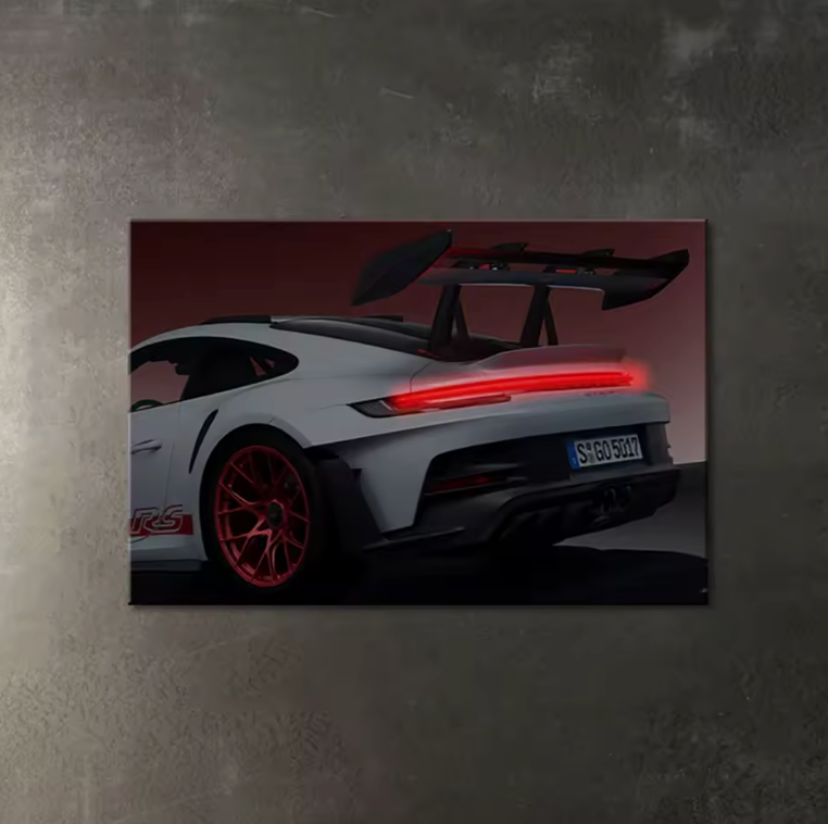 Porsche 911 GT LED Poster